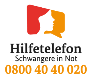 Logo des Hilfetelefons Schwangere in Not 0800 40 40 020