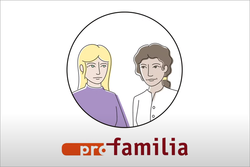 Standbild aus dem Erklärfilm "Beratung vor dem Schwangerschaftsabbruch"