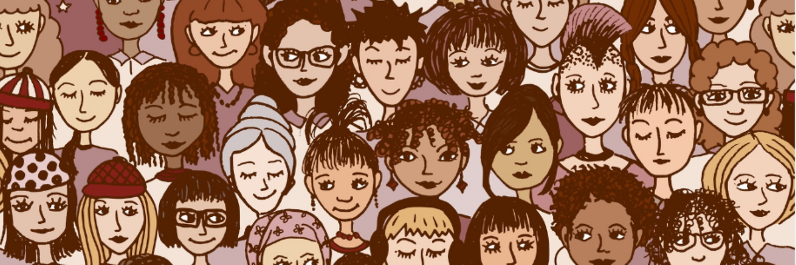Frauen - handgezeichnetes Hintergrundmuster